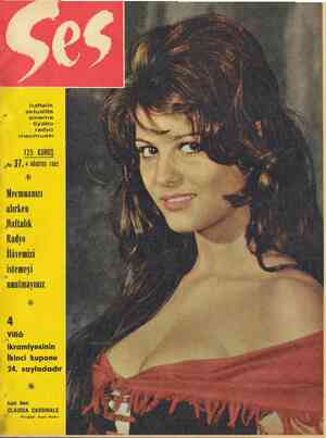 Ses Dergisi 4 Ağustos 1962 kapağı