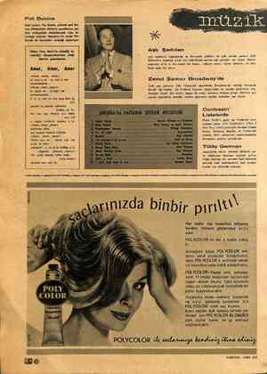 Pat Boone Ünlü şarkıcı Pat Boone, yakında geri kal- miş Ülkelerdeki ailelerin çocuklarına yar. dım maksadiyle düzenlenecek