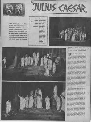  1964 Antalya Tiyatro ve Müzik Şenliği, Ankara Devlet Tiyatrosu sanatçıları tarafından oynanan William Shakespeare'in «Julivs