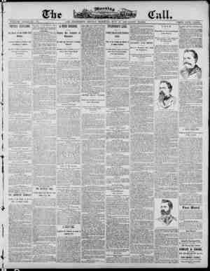 The Morning Call (San Francisco) Newspaper 16 Mayıs 1890 kapağı
