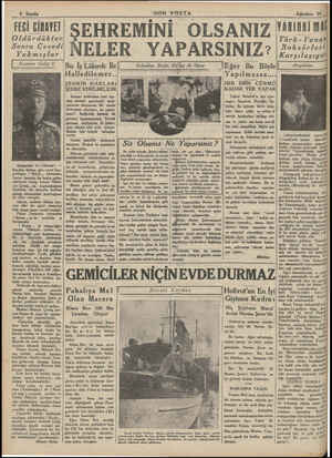  4 Sayıfa FECİ CİNAYET | © Oldürdükten Sonra Cesedi Yakmışlar I Komiser Galip B. Zonguldak 11, ( Hususi ) — Bundan birkaç gün