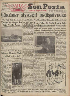 Son Posta Gazetesi 18 Ağustos 1930 kapağı