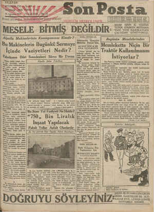 Son Posta Gazetesi 28 Ağustos 1930 kapağı