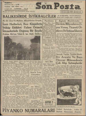 Son Posta Gazetesi 13 Eylül 1930 kapağı