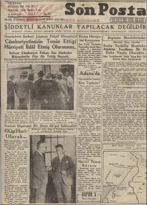 Son Posta Gazetesi 16 Eylül 1930 kapağı