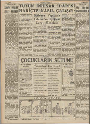  Soruyorlar ITUTÜN “İNHİSAR SİHHİYE  VEKÂLETİ =4&& ROSŞTA 118 "İDARESİ,; SF ee HARİÇTE"NASIL ÇALIŞIR? 1—Sıhhat vekili Refik Bi