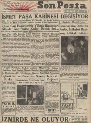 Son Posta Gazetesi 22 Eylül 1930 kapağı