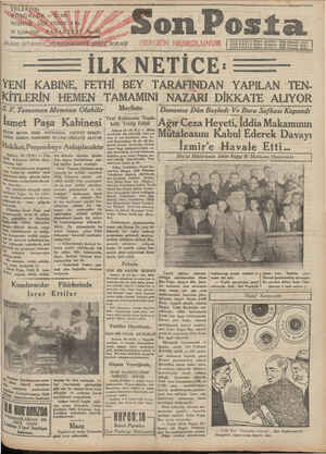 Son Posta Gazetesi 29 Eylül 1930 kapağı