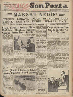 Son Posta Gazetesi 3 Ekim 1930 kapağı