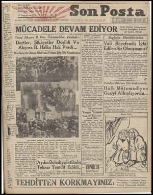 Son Posta Gazetesi 10 Ekim 1930 kapağı