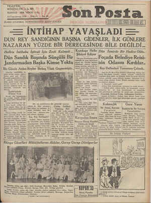 Son Posta Gazetesi October 14, 1930 kapağı