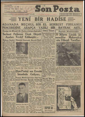 Son Posta Gazetesi 17 Ekim 1930 kapağı