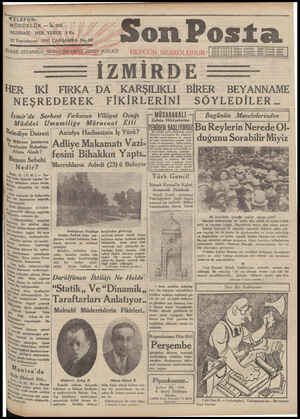 Son Posta Gazetesi 22 Ekim 1930 kapağı