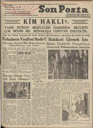 Son Posta Gazetesi 3 Kasım 1930 kapağı