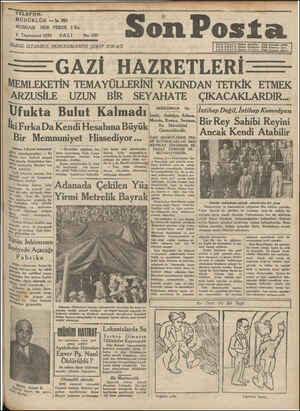 Son Posta Gazetesi 4 Kasım 1930 kapağı