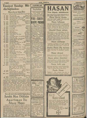  8 Sayfa Emniyet Sandığı Mü- dürlüğünden: Mücevherat Satış İlânı MuhammenKiymet kraz S HlanMerhunatın cins venev'i"”fezi 19376