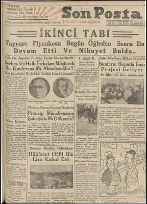 Son Posta Gazetesi 13 Kasım 1930 kapağı