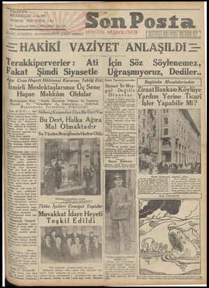 Son Posta Gazetesi 26 Kasım 1930 kapağı