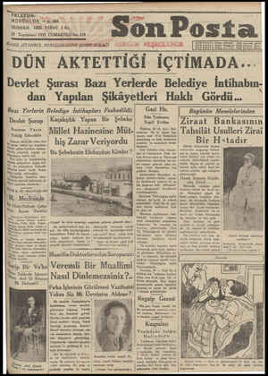 Son Posta Gazetesi 29 Kasım 1930 kapağı