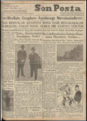 Son Posta Gazetesi 1 Aralık 1930 kapağı
