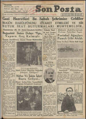 Son Posta Gazetesi December 2, 1930 kapağı