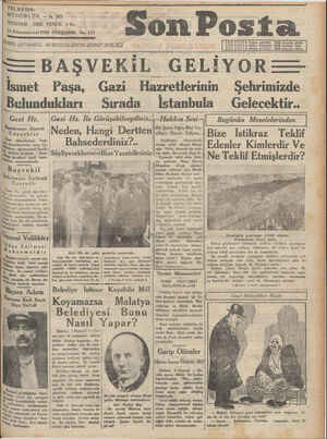Son Posta Gazetesi December 11, 1930 kapağı