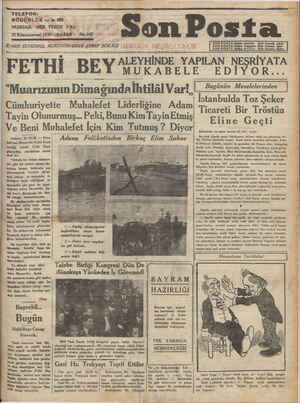 Son Posta Gazetesi December 21, 1930 kapağı
