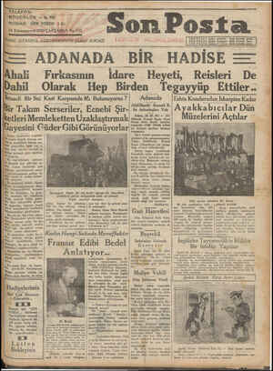 Son Posta Gazetesi December 24, 1930 kapağı