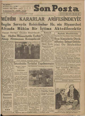 Son Posta Gazetesi December 28, 1930 kapağı