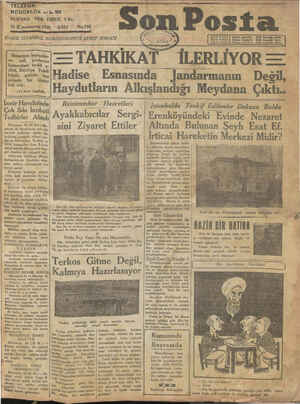 Son Posta Gazetesi December 30, 1930 kapağı