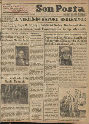 Son Posta Gazetesi December 31, 1930 kapağı