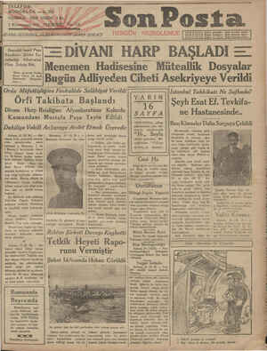 Son Posta Gazetesi January 1, 1931 kapağı