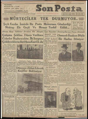 Son Posta Gazetesi January 5, 1931 kapağı