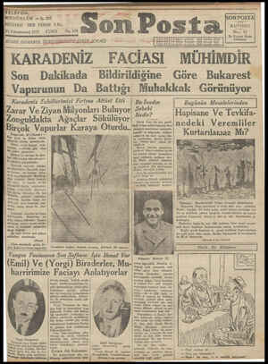 Son Posta Gazetesi January 23, 1931 kapağı