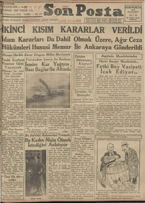Son Posta Gazetesi January 30, 1931 kapağı