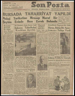 Son Posta Gazetesi 18 Şubat 1931 kapağı