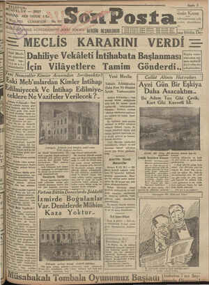Son Posta Gazetesi 7 Mart 1931 kapağı