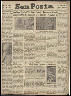  MEMLEKET SAYFASI Son Posta ARASIRA BİR SAYFA Sabık Müze M dürüne Bir Cevap ? — İstanbulda antikacılıkla meş- l bir Andrenikos