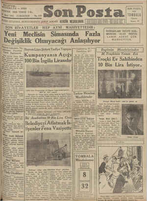Son Posta Gazetesi 21 Mart 1931 kapağı
