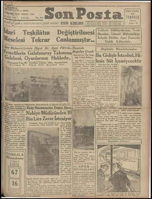 Son Posta Gazetesi 22 Mart 1931 kapağı