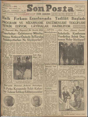 Son Posta Gazetesi 23 Mart 1931 kapağı