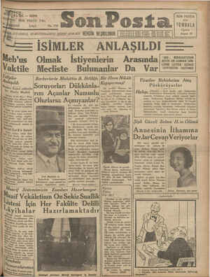 Son Posta Gazetesi 24 Mart 1931 kapağı
