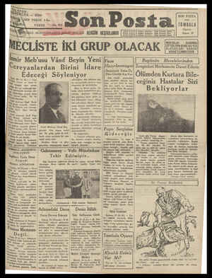 Son Posta Gazetesi 29 Mart 1931 kapağı