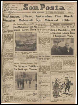 Son Posta Gazetesi 30 Mart 1931 kapağı