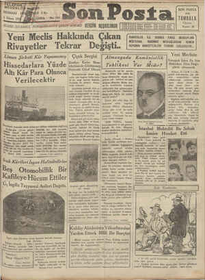 Son Posta Gazetesi 1 Nisan 1931 kapağı