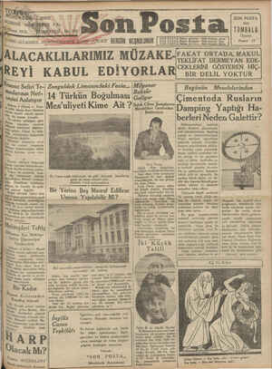 Son Posta Gazetesi 4 Nisan 1931 kapağı