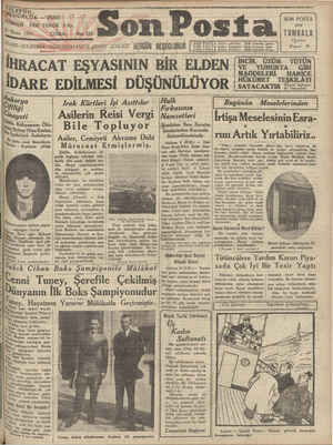 Son Posta Gazetesi 10 Nisan 1931 kapağı