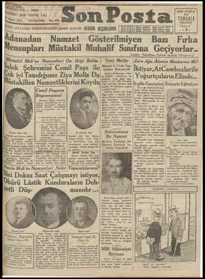 Son Posta Gazetesi 23 Nisan 1931 kapağı