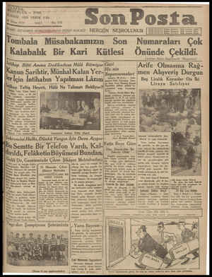Son Posta Gazetesi 28 Nisan 1931 kapağı