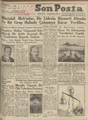 Son Posta Gazetesi 7 Mayıs 1931 kapağı